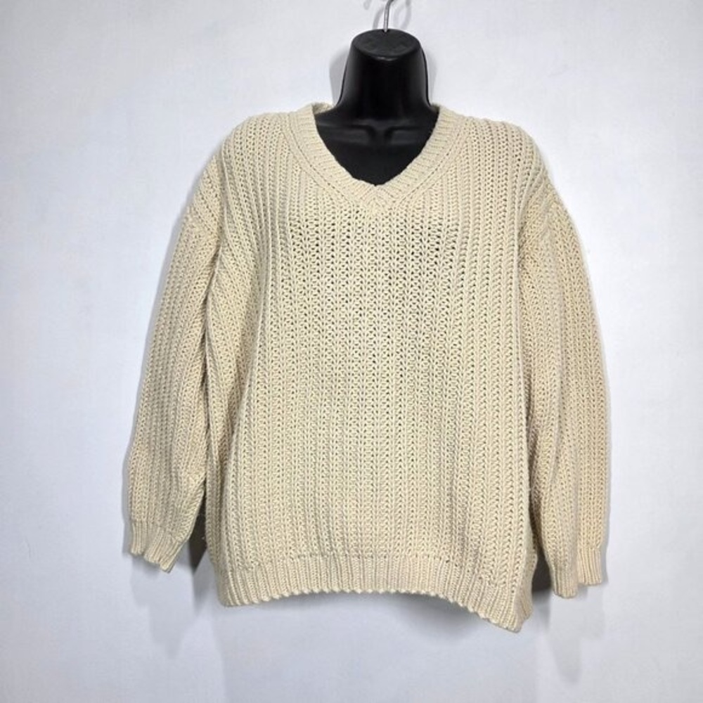 Jenni Kayne Women's V-Neck Sweater in Cream